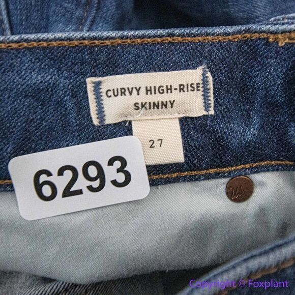 NEW Madewell Curvy High-Rise Skinny Jeans in‎ Lanette Wash, 27 - Picture 13 of 15